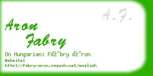 aron fabry business card